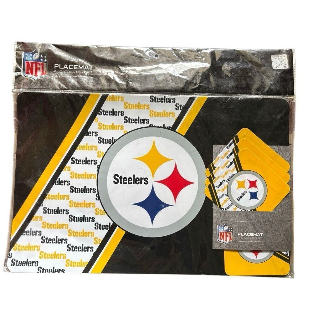 Pittsburgh Steelers NFL Placemat And Coaster Set *New*